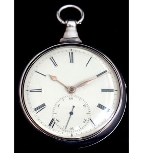 Antique Silver Pair Case Pocket Watch Fusee Escapement Key Wind Enamel Dial John Bernard London Liverpool